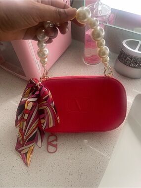Valentino red make up purse/wallet